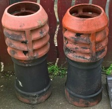 CHIMNEY POTS TAKEN DOWN FROM THE ROOF OVER 99 YEARS OLD  VERY HEAVY