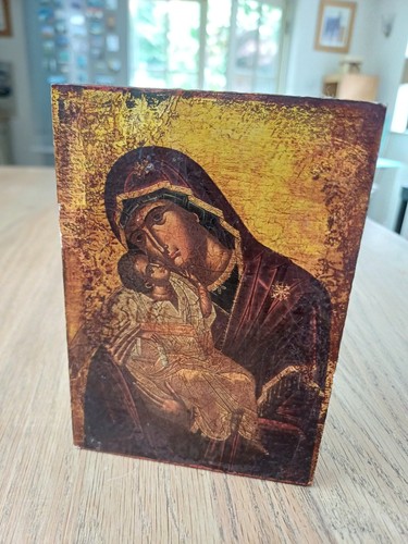 Vintage byzantine madonna - vintage,