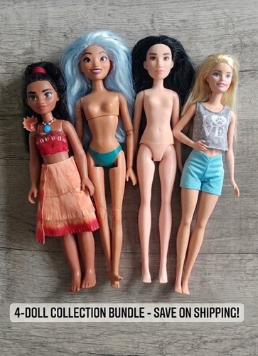 Barbie and disney dolls - and,