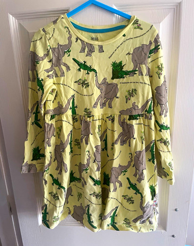 Girls yellow animal print - m&s,