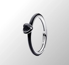 Pandora Black Chakra Heart Ring 193088C01