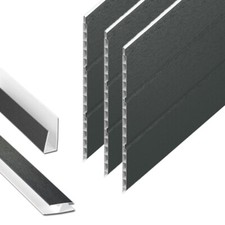 Hollow Soffit Board Grey 5m