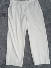 M&S Cream Smart Trousers 16