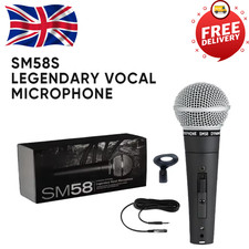 for Shure SM58 Dynamic Vocal Microphone Stage Singing Wth Switch Wired UK Seller