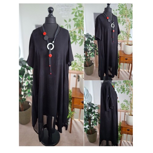 Black dress ladies maxi - black,