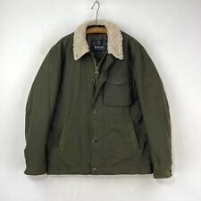 Barbour Steve McQueen Agusta Wax Jacket Mens Medium Green Harrington Sherpa Coat