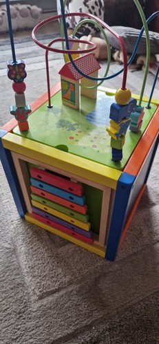 Large wooden play - wooden, cube