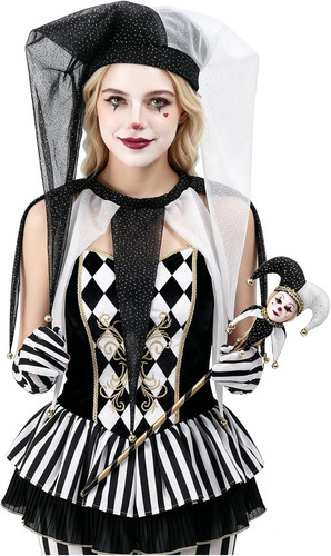 Jester hat clown collar with - hat,