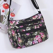 Flower Print Women Shoulder Bags Oxford Diagonal Crossbody Bag  Travel