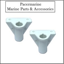 Pair White Oar Oarlock Socket