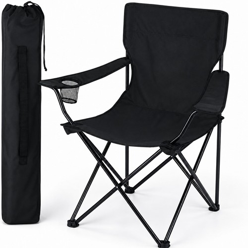 Camping folding chair black - chair,