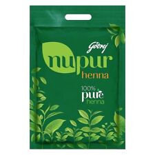 godrej Nupur 100% Pure henna powder for Hair Color 75 gm Pack OF 2 Pouch