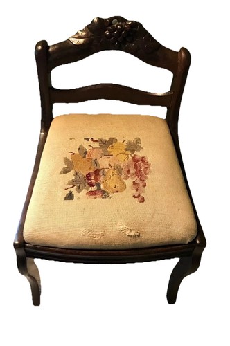 Antique vanity bench darkwood - antique,