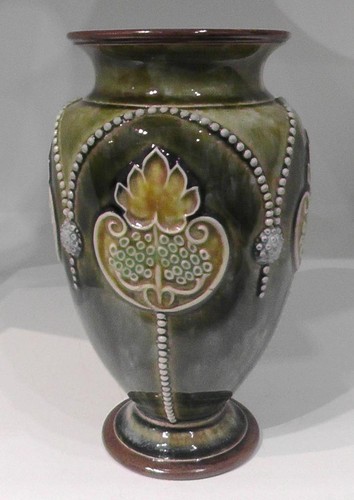 Doulton lambeth stoneware vase - lambeth,