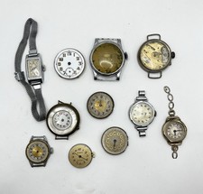 Job lot of vintage watches for spares or repairs