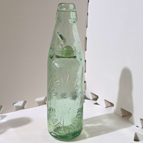 Antique green glass codd - antique,