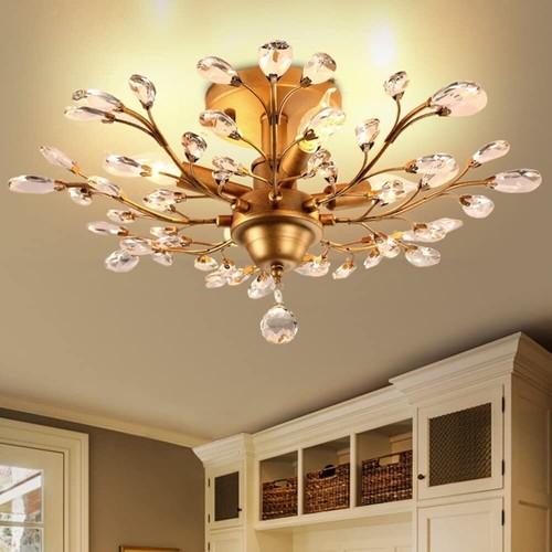Gold chandeliers crystal - k9,