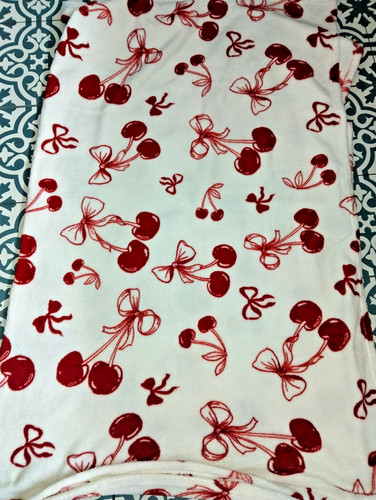 Primark cherry bow fleece - cherry,