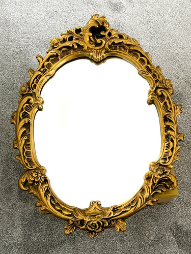 Large vintage ornate oval - ornate, wall
