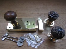 WOODEN Door Rim Knob & Rim