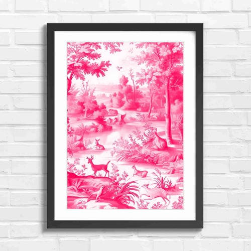 Pink toile jouy - toile,