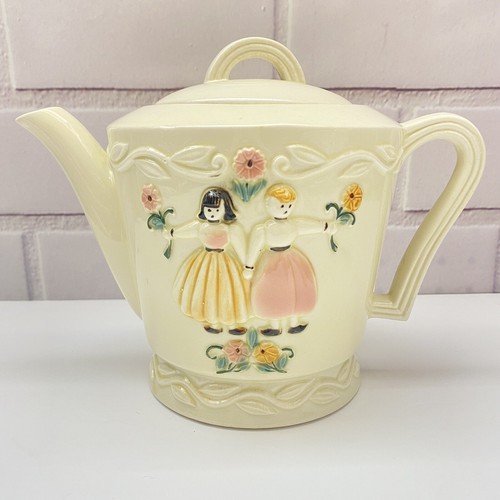 Vtg porcelier teapot dutch - teapot, "dutch