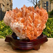 44.48LB Natural Transparent Fluorescent Calcite Crystal Quartz Mineral Samples