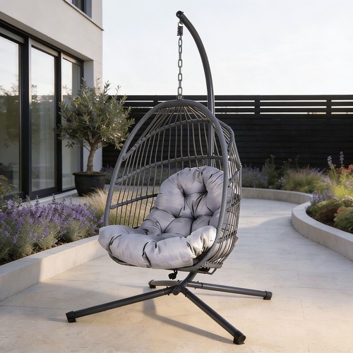Hanging egg chair rattan - hanging,