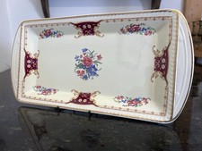 Vintage Portland Pottery Floral Sandwich Plate 1953 – Staffordshire 31cm