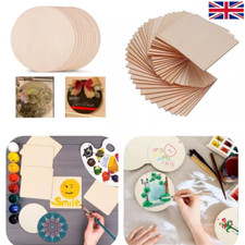 10pcs 10cm Wood Circles for Crafts. Natural Wood Slices, Discs Unfinished Wood