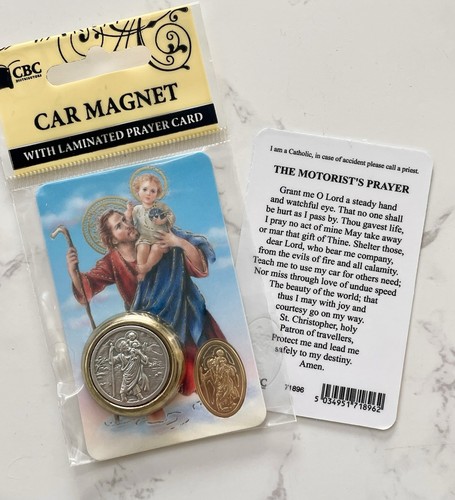 Saint christopher car plaque - car,