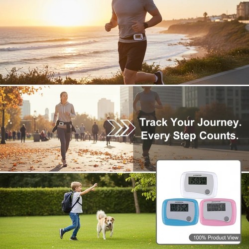 Lcd clip pedometer step - on,