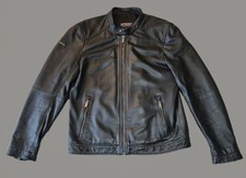 Superdry Black Leather Jacket Size L