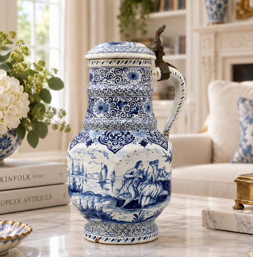 18th century dutch delft - century, blue