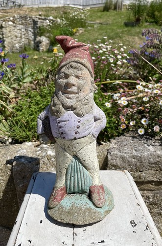 Antique vintage garden gnome - vintage,