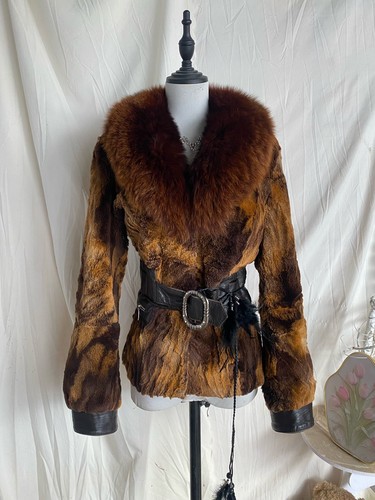 Vintage womens rabbit fur and - rabbit,