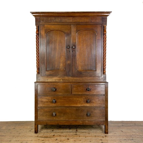 Antique 19th century oak linen - antique,