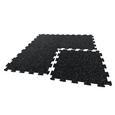 14mm Interlocking Gym Mat Exercise Flooring Rubber Topped Foam Mats 62cm x 62cm