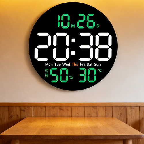 Electronic round clock - electronic,