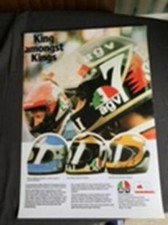 BARRY SHEENE KENNY ROBERTS AGV HELMET VINTAGE 23.5"x33"POSTER signed Roberts