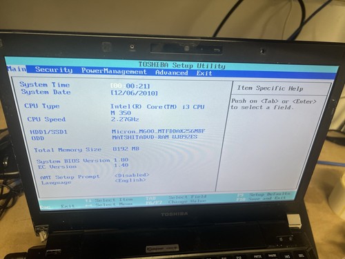 Toshiba portege r700 3in - r700, 13.3in