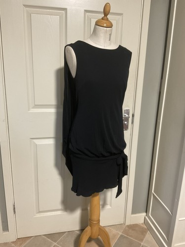 Backless drape black dress - backless,