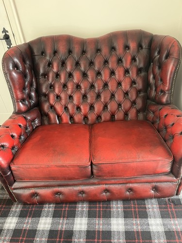Vintage oxblood leather queen - leather,
