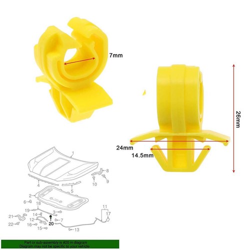 2pcs stay clips for vauxhall - clips,