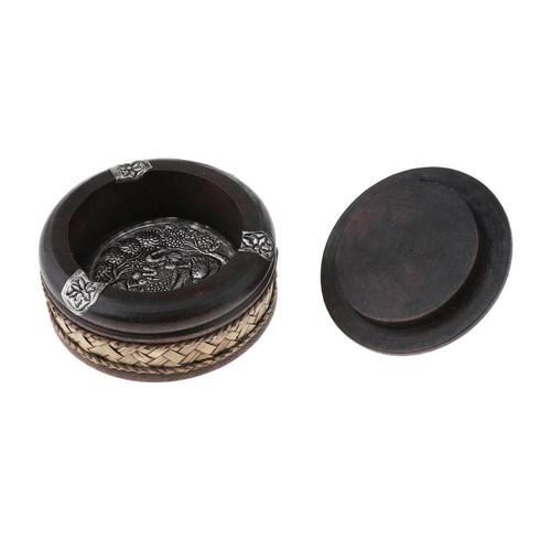 Creative solid wood ashtray - solid,