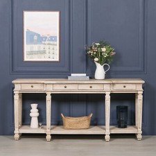 Acacia Large Wooden 180cm Classic French Style Rustic Breakfront Console Table