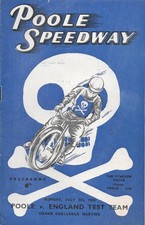 1956 Poole v England Speedway Programme (9/7/56)