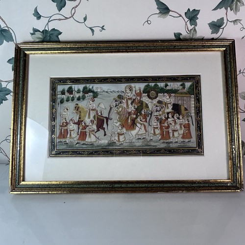 Antique persian silk painting - silk,
