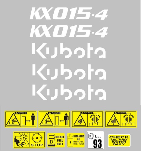 Decal sticker set kubota - sticker, set.