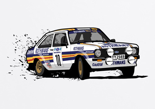 Ford escort mk2 rothmans - a3,